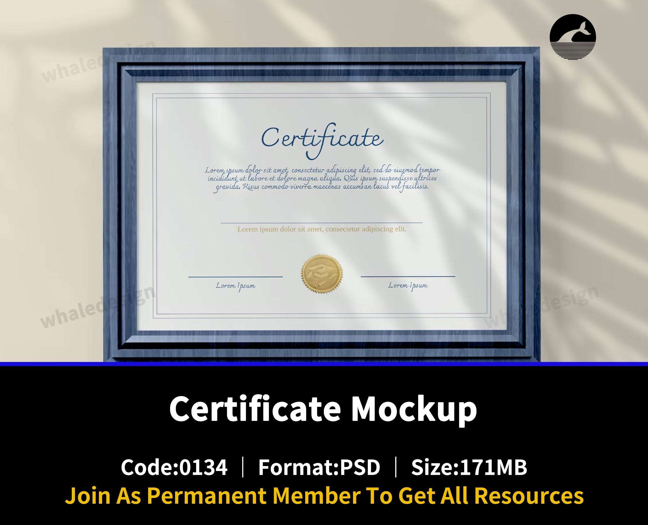 134Certificate Mockup