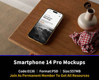 136Smartphone 14 Pro Mockups - whaledesign