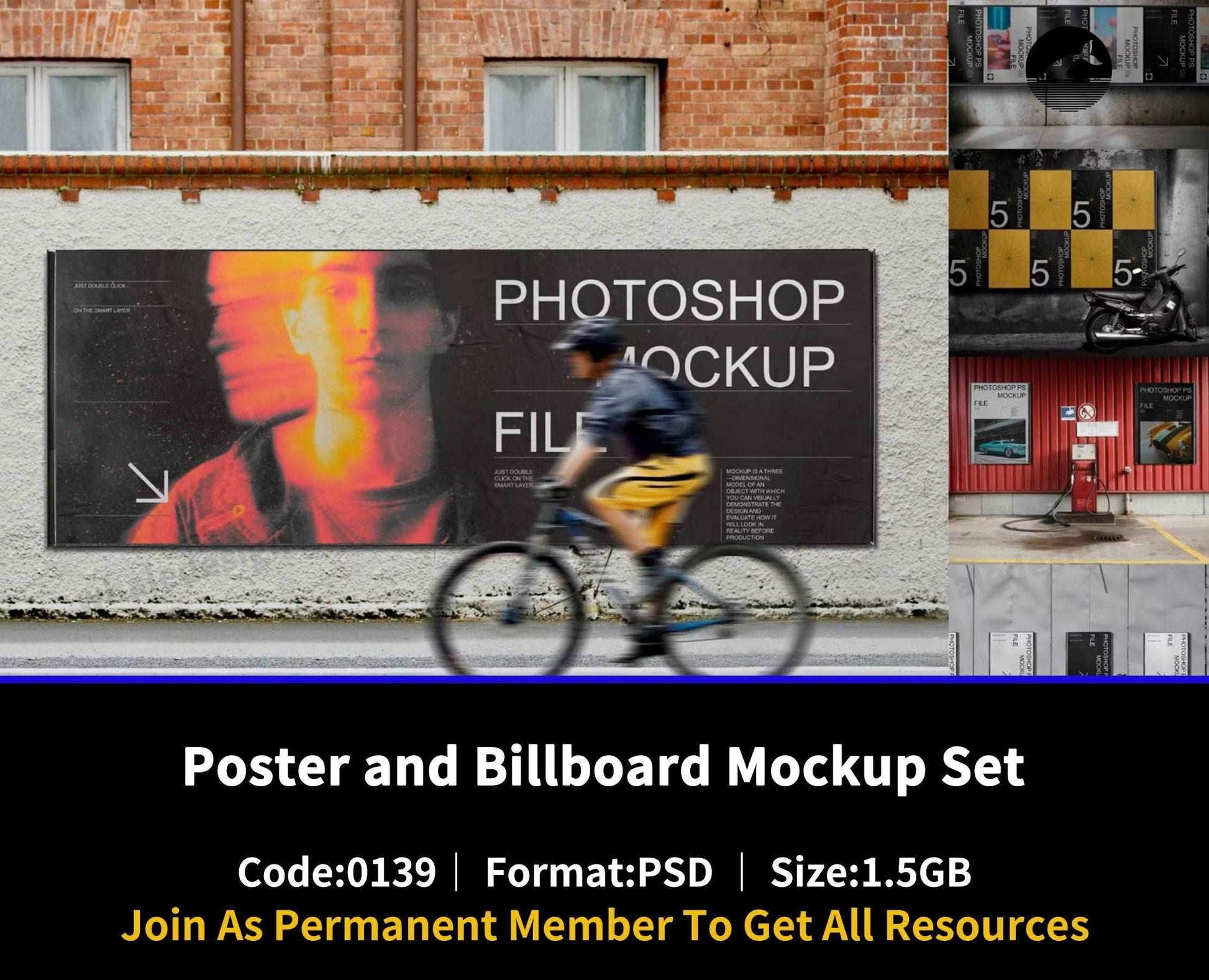 139Poster and Billboard Mockup Set - whaledesign