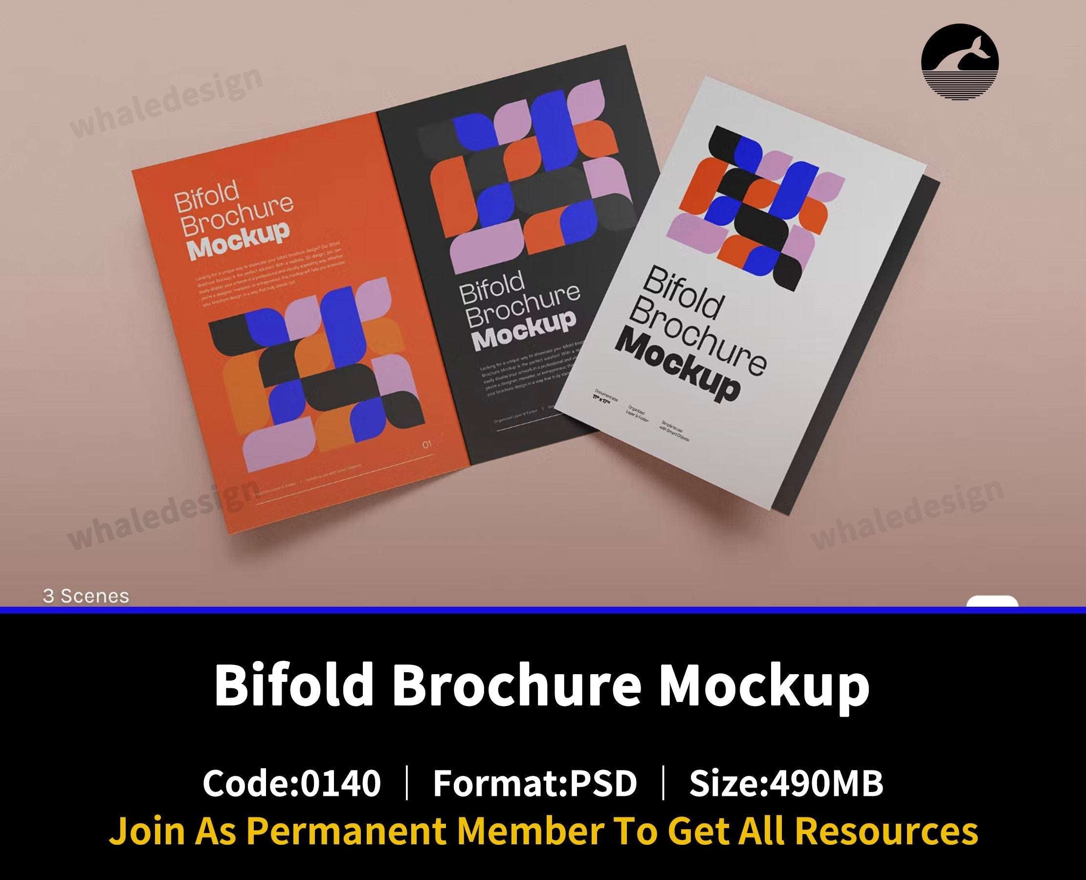 140Bifold Brochure Mockup