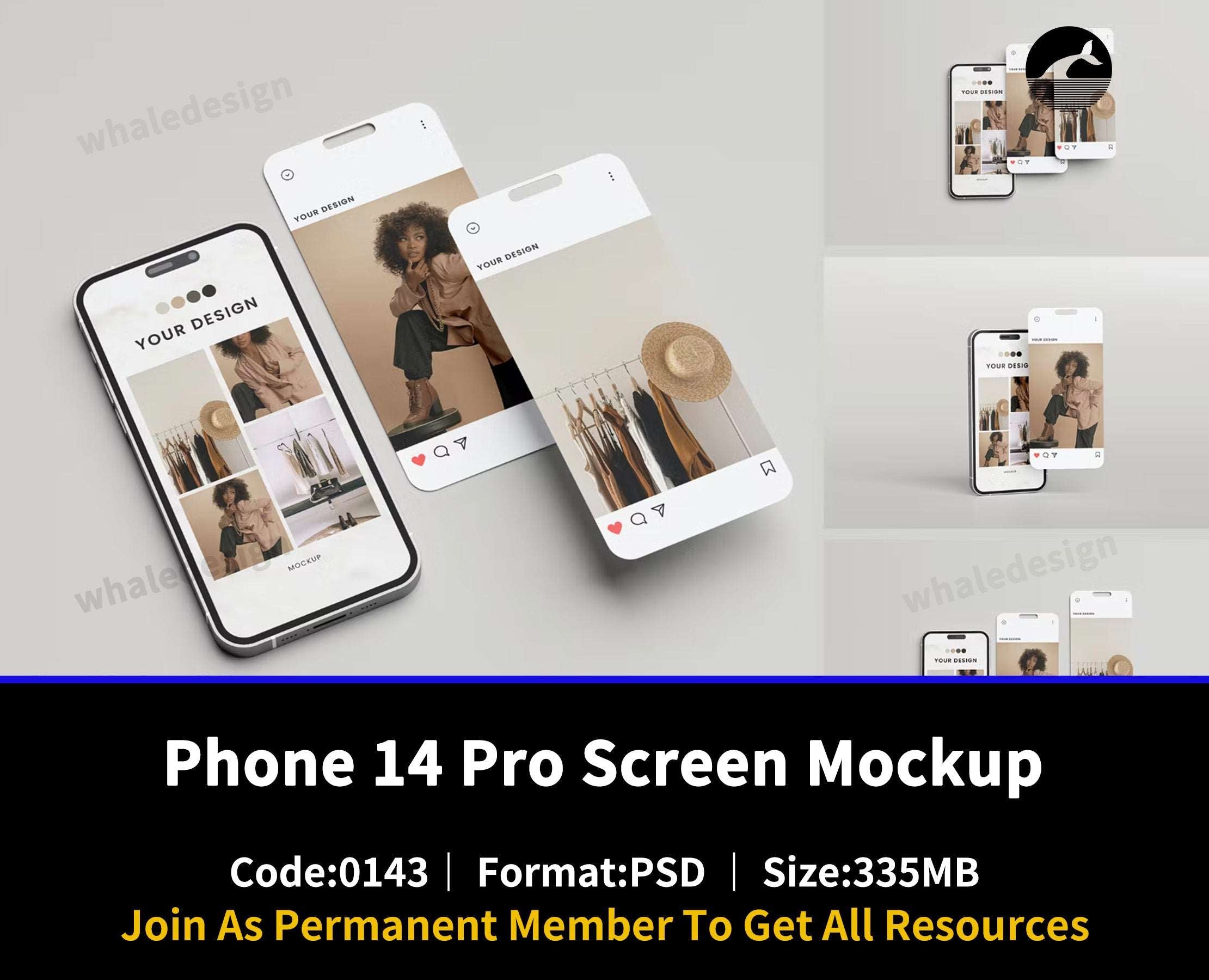 143Phone 14 Pro Screen Mockup