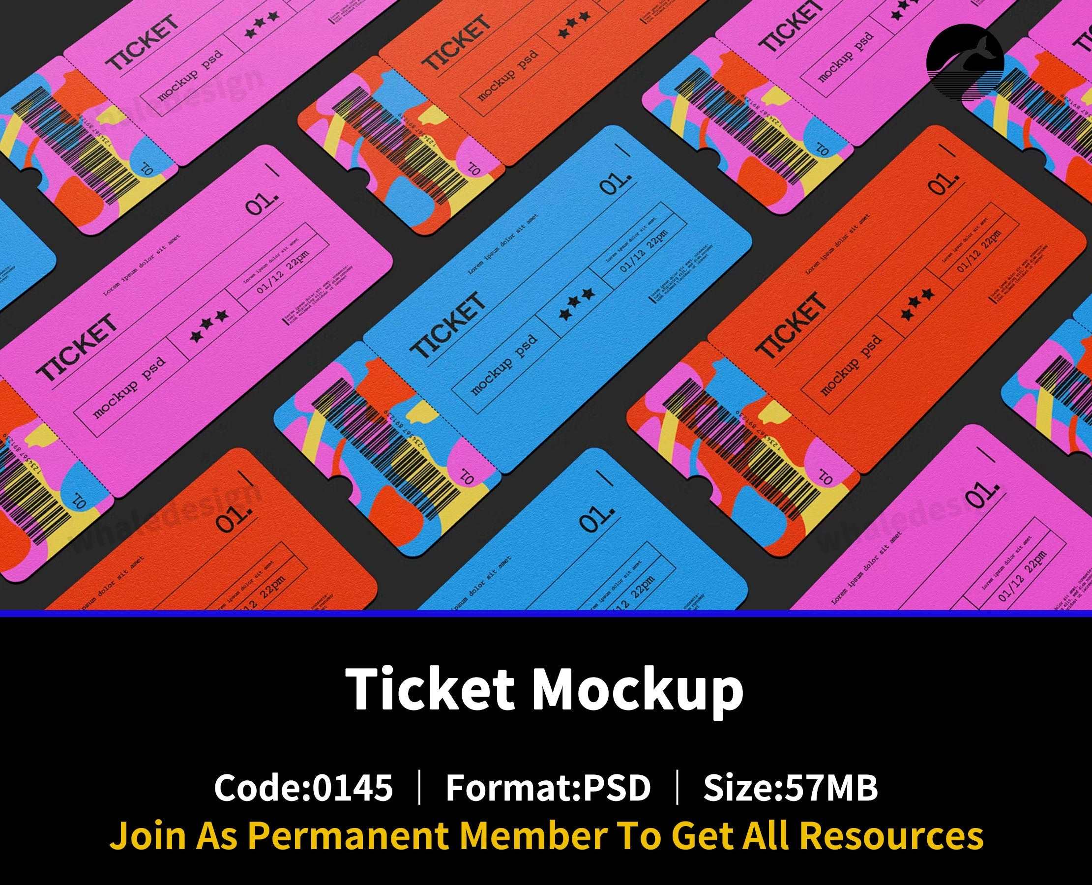 145Ticket Mockup