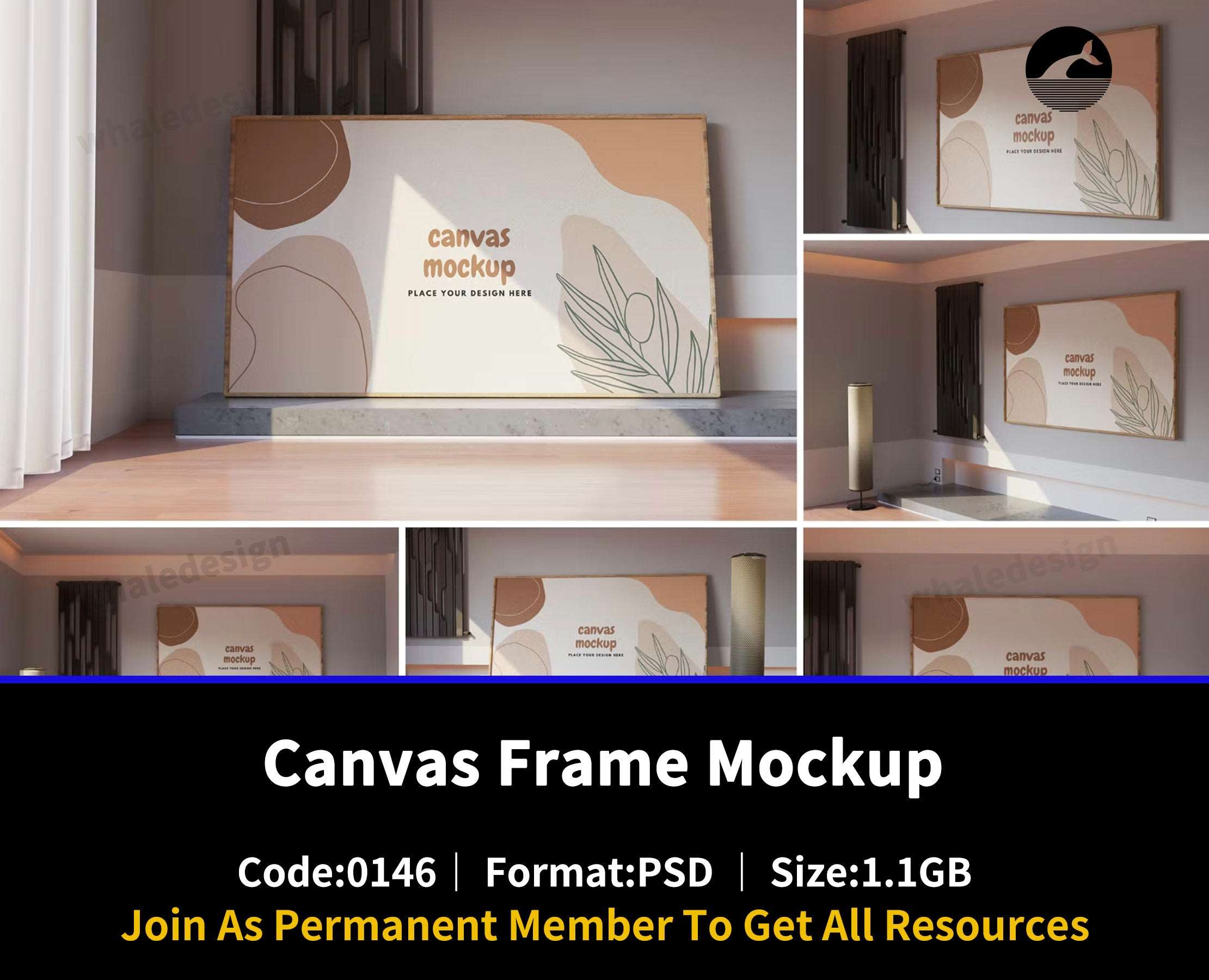 146Canvas Frame Mockup