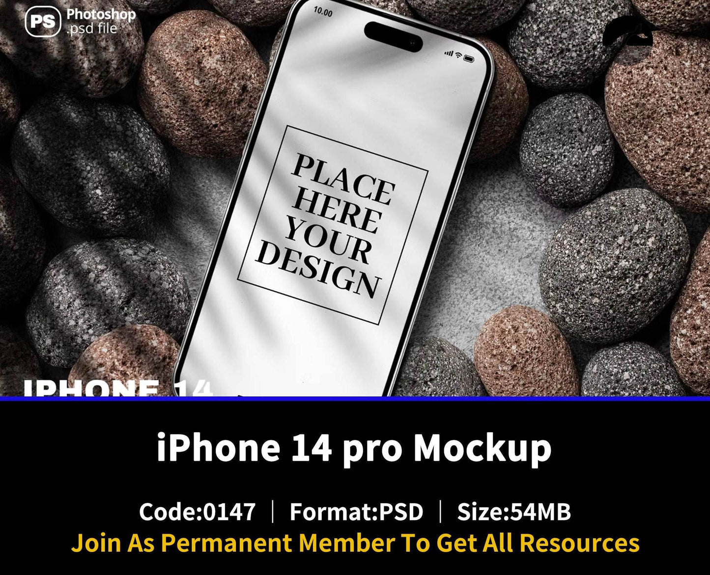 147Realistic iPhone 14 Pro Mockup - whaledesign