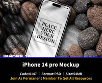 147Realistic iPhone 14 Pro Mockup - whaledesign