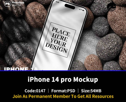 147Realistic iPhone 14 Pro Mockup - whaledesign