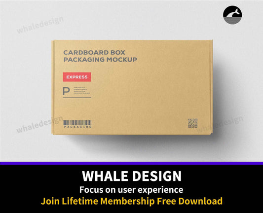 156Cardboard Box Packaging Mockup