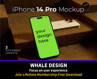 160iPhone 14 Pro Wood Mockup - whaledesign