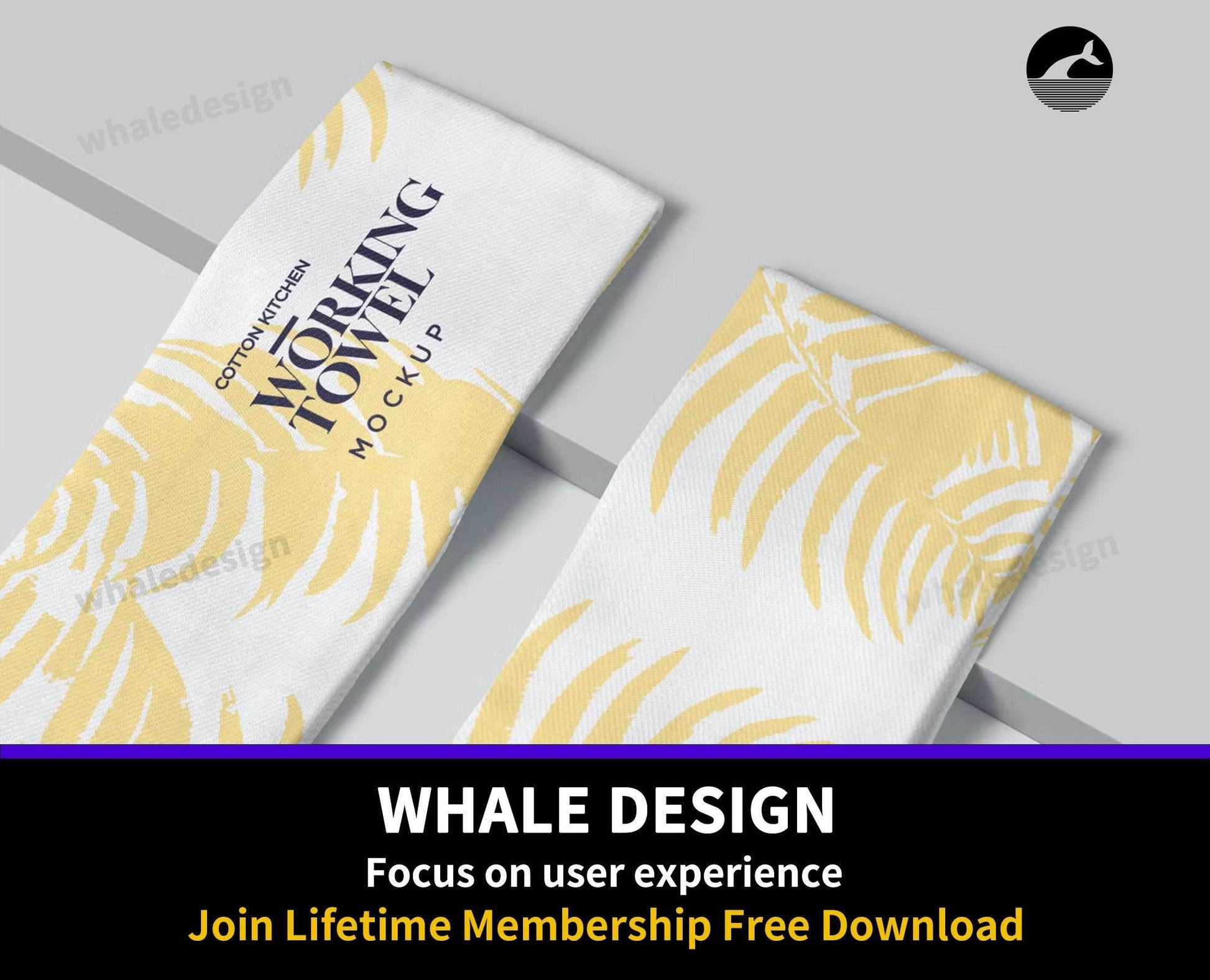 195Cotton Kitchen Towel Mockups - whaledesign