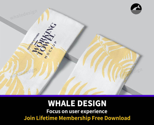 195Cotton Kitchen Towel Mockups - whaledesign