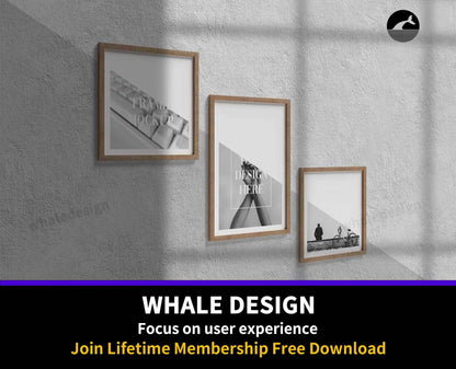 206Wall Frame Mockup - whaledesign