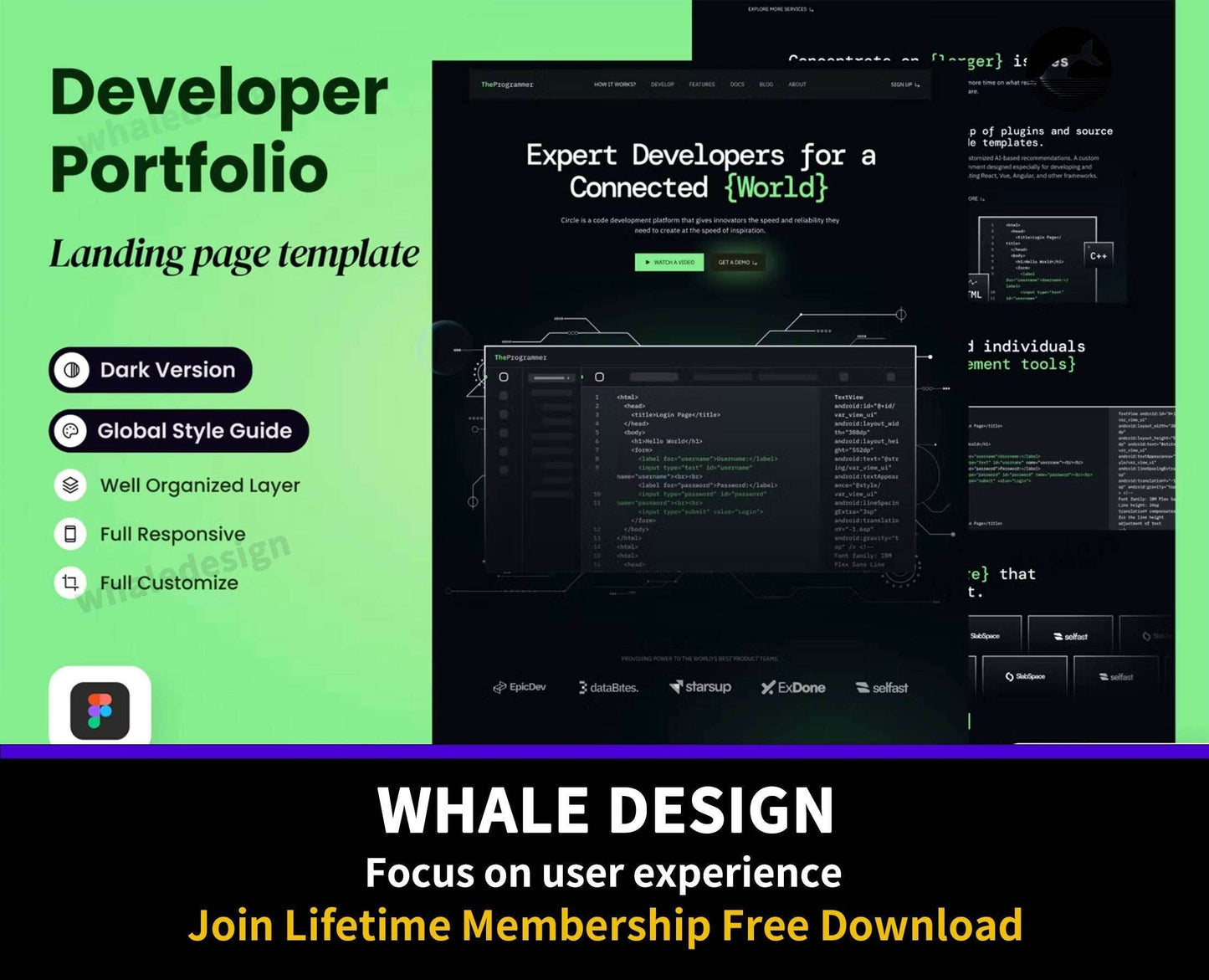 219TheProgrammer - Developer Portfolio Landing Page - whaledesign