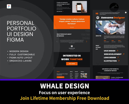 220Personal Portfolio - Personal Portfolio Figma Desi - whaledesign