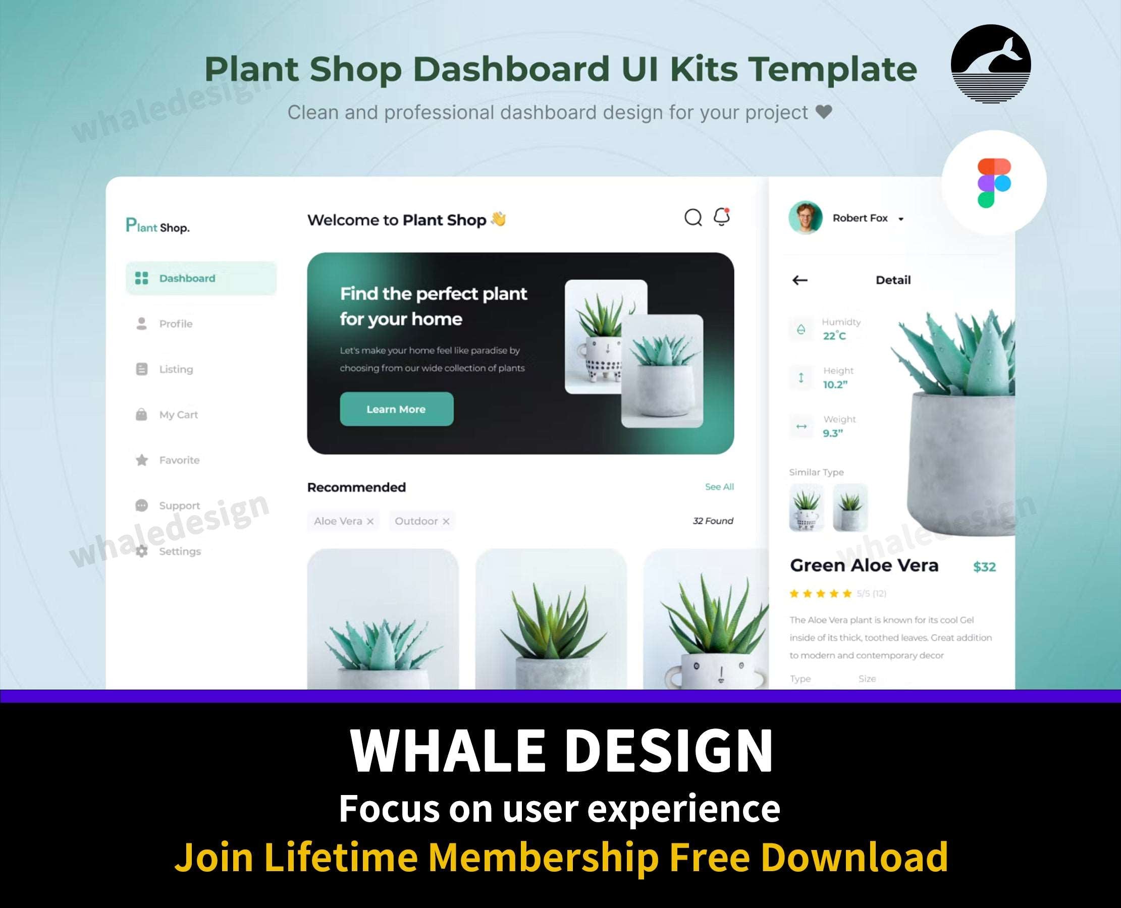 228Plant Shop Dashboard UI Kits Template