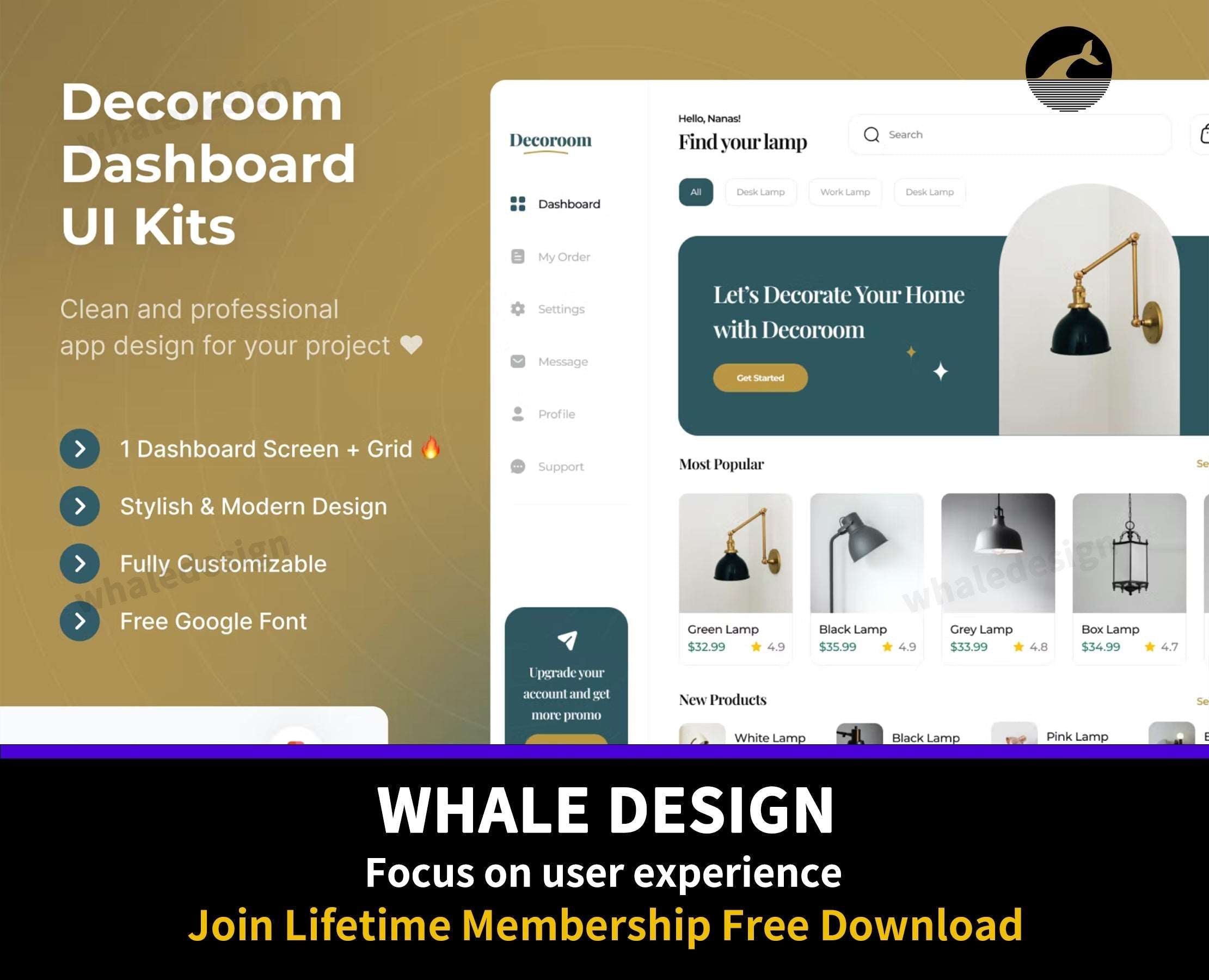 229Decoroom Dashboard UI Kits Template