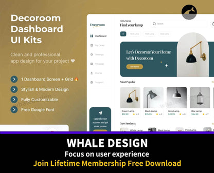 229Decoroom Dashboard UI Kits Template - whaledesign