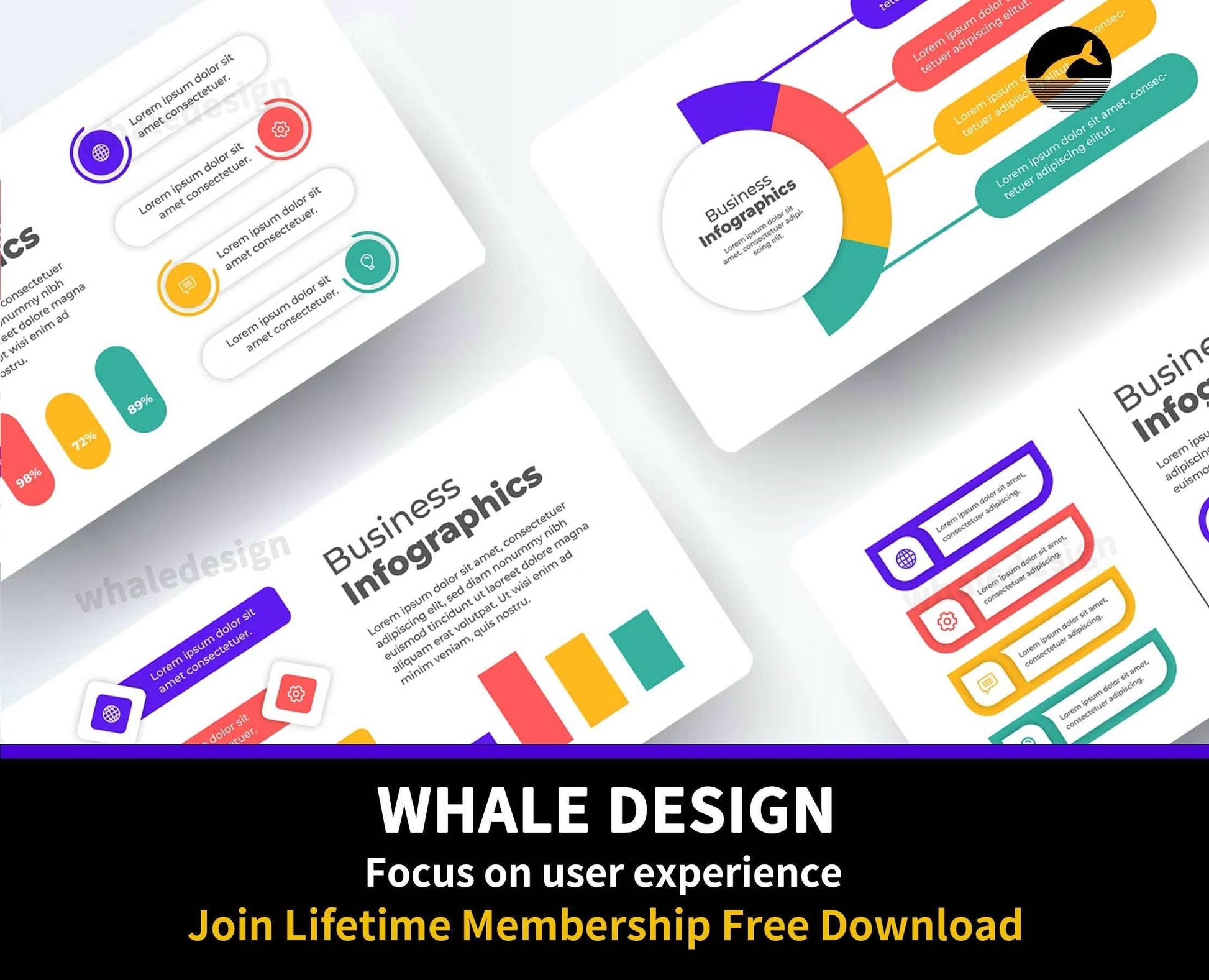 236Colorful Elegant Infographics - whaledesign