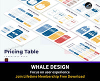 246Pricing Table Slides Illustrator Infographics - whaledesign