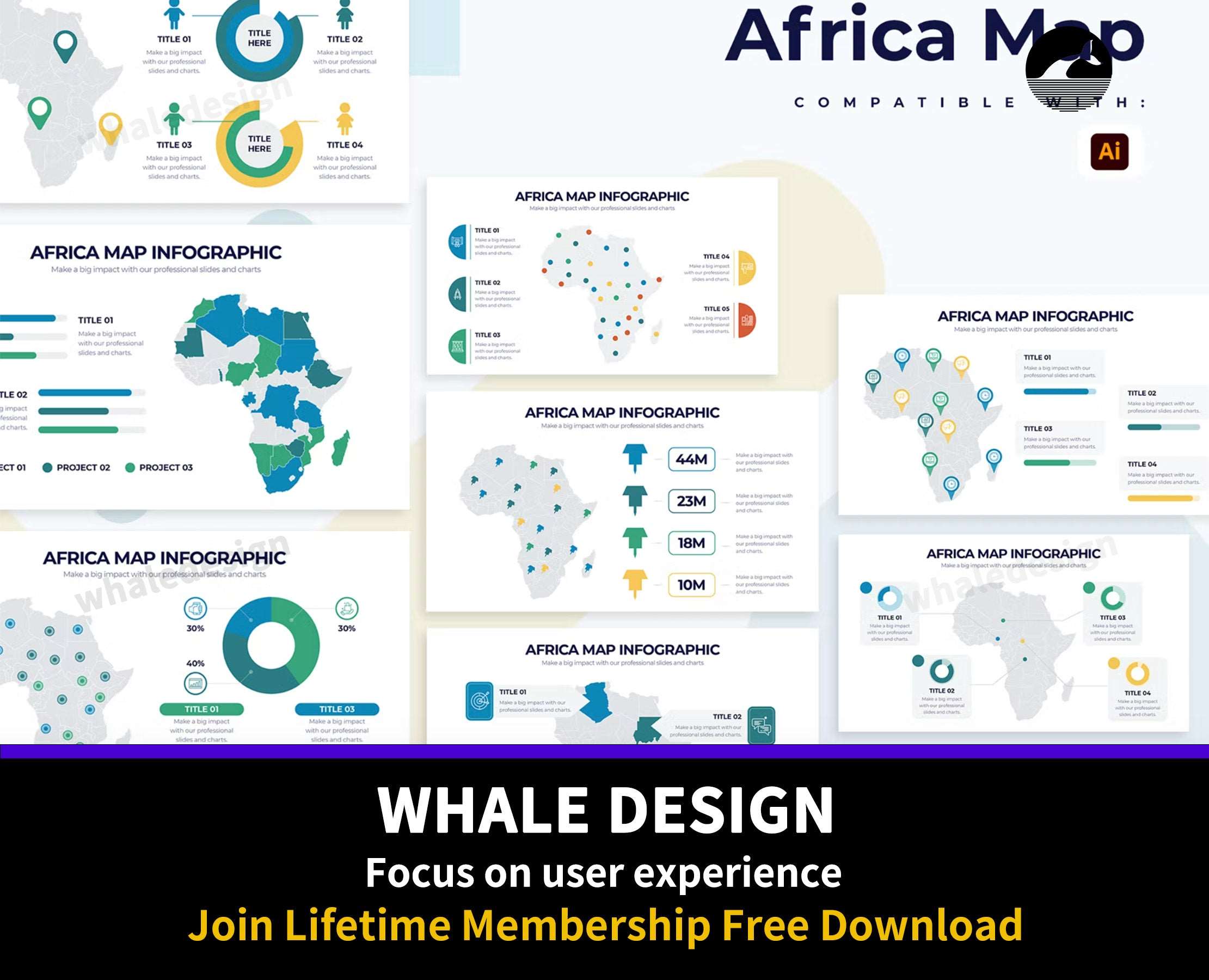 251Education Africa Map Illustrator Infographics