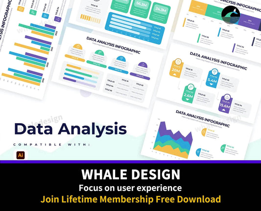 252Business Data Analysis Illustrator Infographics - whaledesign