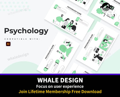 255Medical Psychology Slides Illustrator Infographics - whaledesign