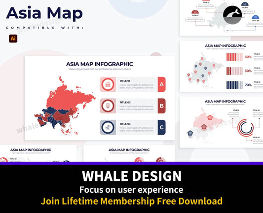 257Education Asia Map Illustrator Infographics - whaledesign