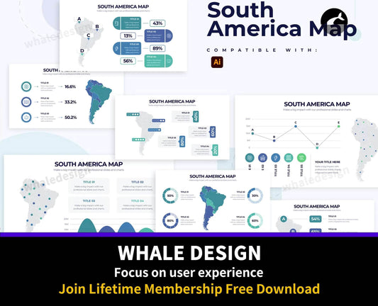 258South America Map Illustrator Infographics - whaledesign
