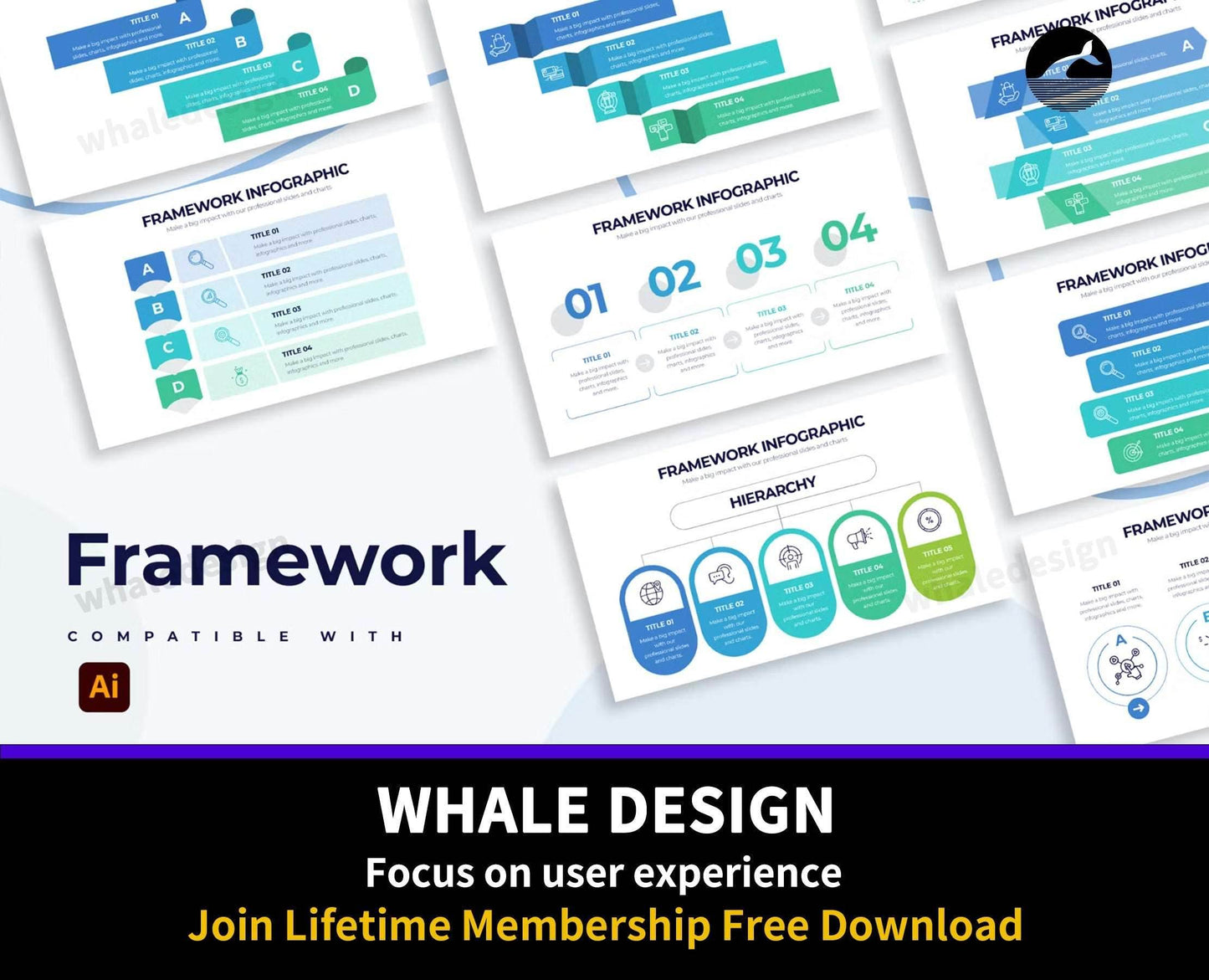 265Business Framework Illustrator Infographics - whaledesign