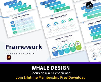 265Business Framework Illustrator Infographics - whaledesign