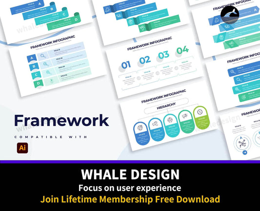 265Business Framework Illustrator Infographics - whaledesign