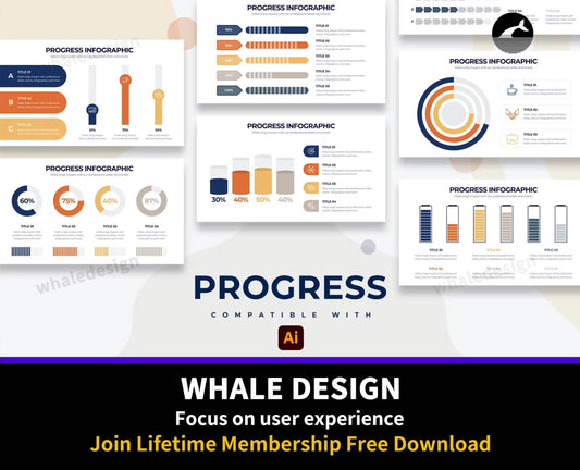 271Business Progress Illustrator Infographics - whaledesign