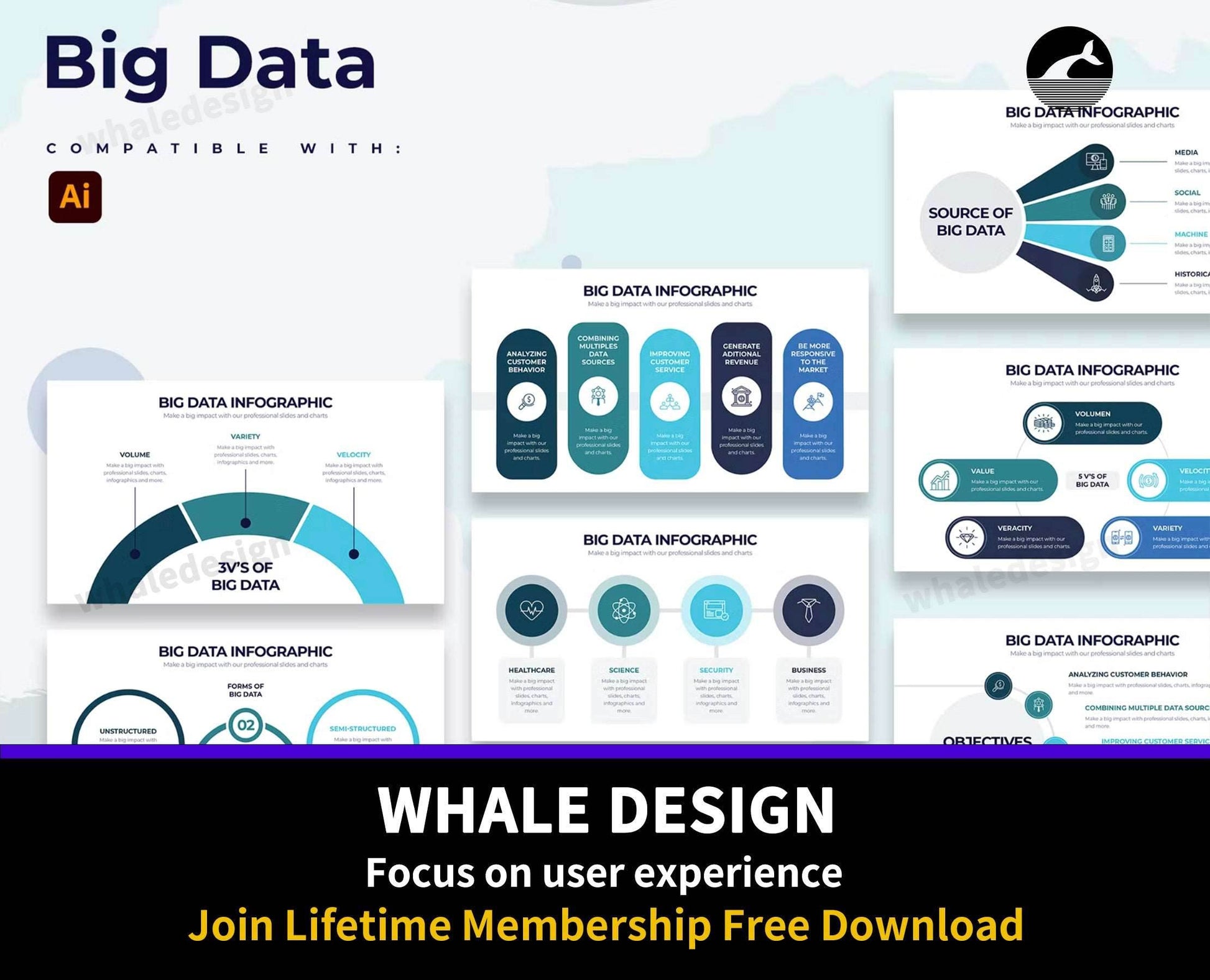 273Business Big Data Illustrator Infographics - whaledesign