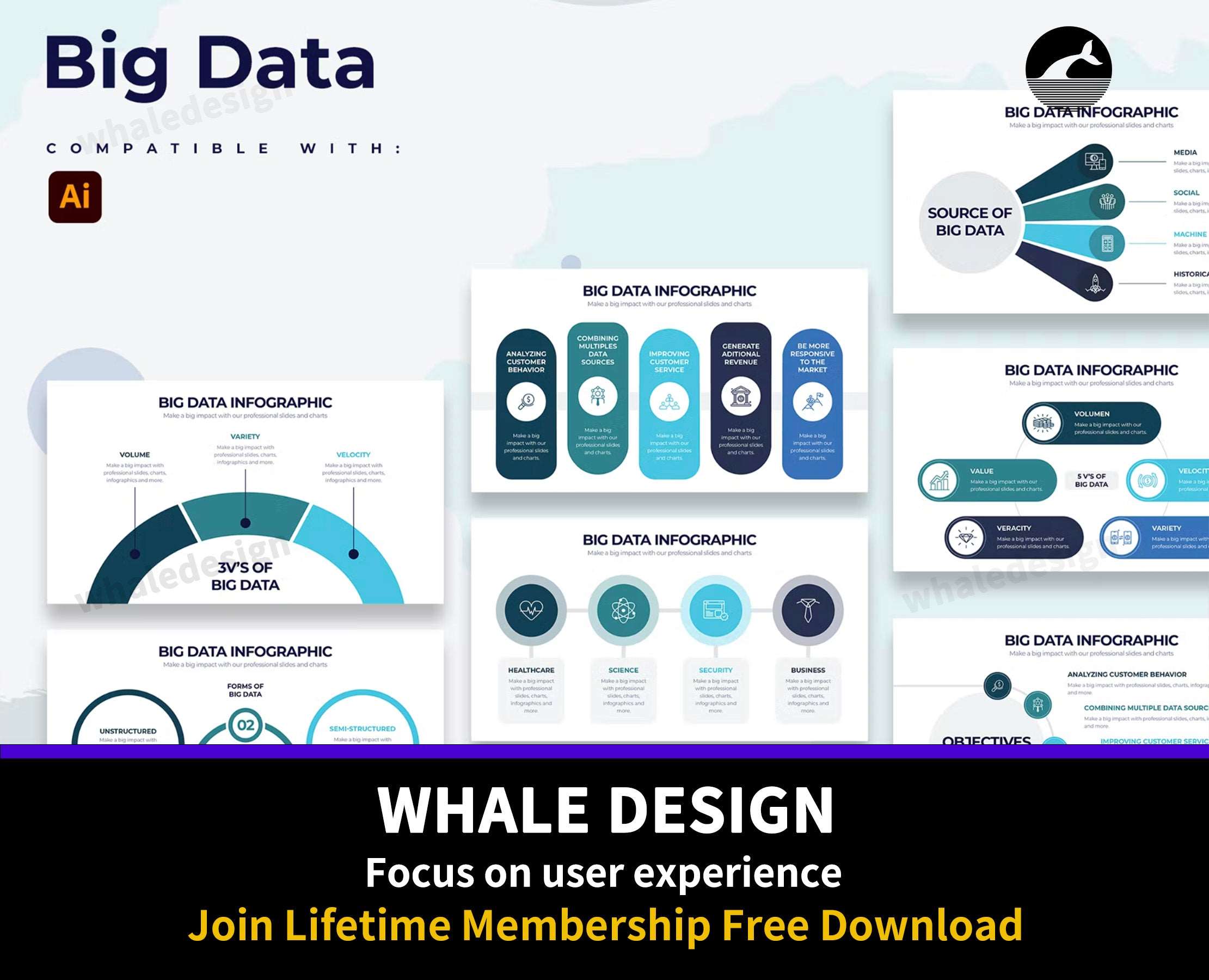 273Business Big Data Illustrator Infographics