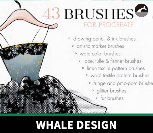 715 Fashion Design Brush for Procreate - whaledesign