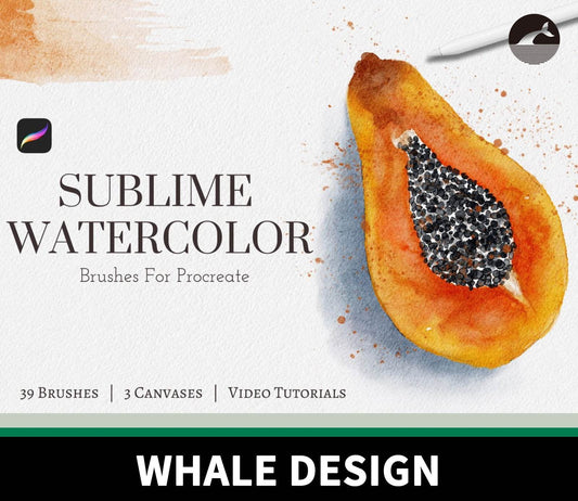 733 Excellent Procreate Watercolor Brush - whaledesign