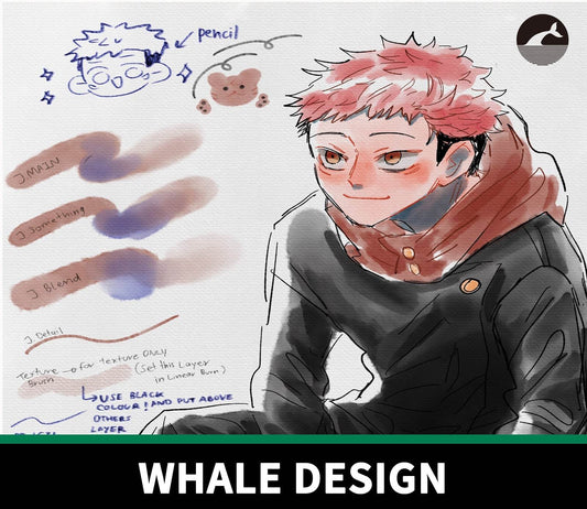 742 Procreate Jeff Watercolor Brush Set I - whaledesign