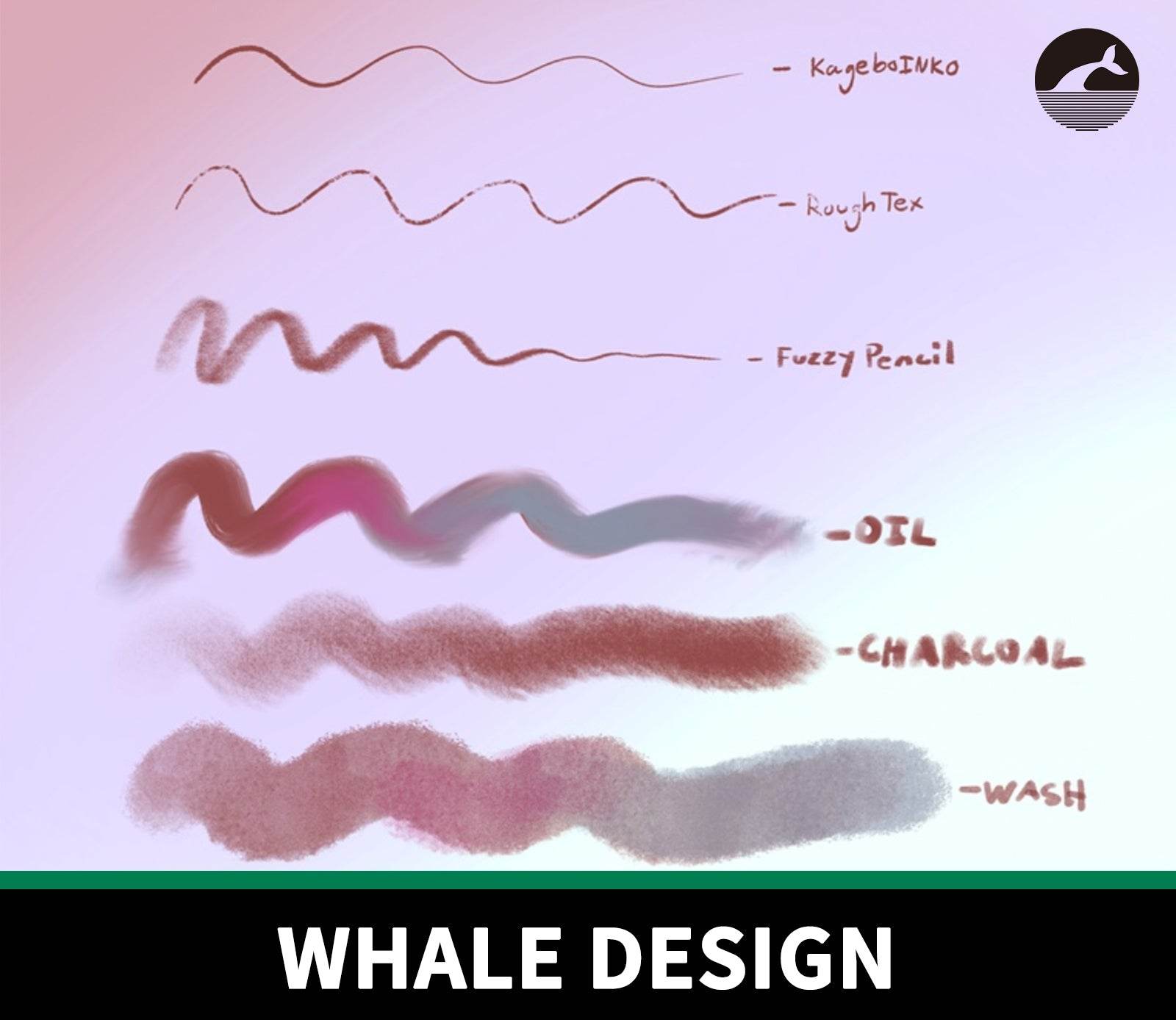 743 kagebonito's Procreate Large Brush Pack - whaledesign