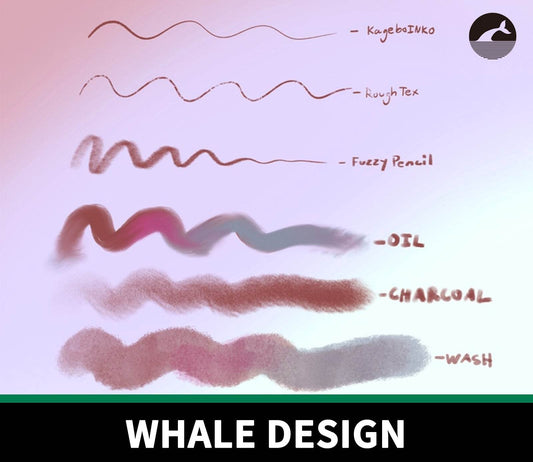 743 kagebonito's Procreate Large Brush Pack - whaledesign