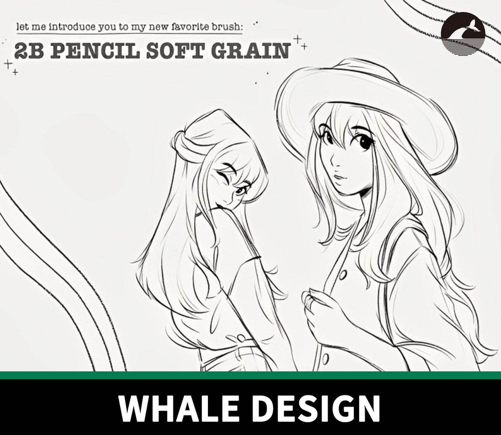 760 New Brush: 2B Pencil with Soft Grain - whaledesign