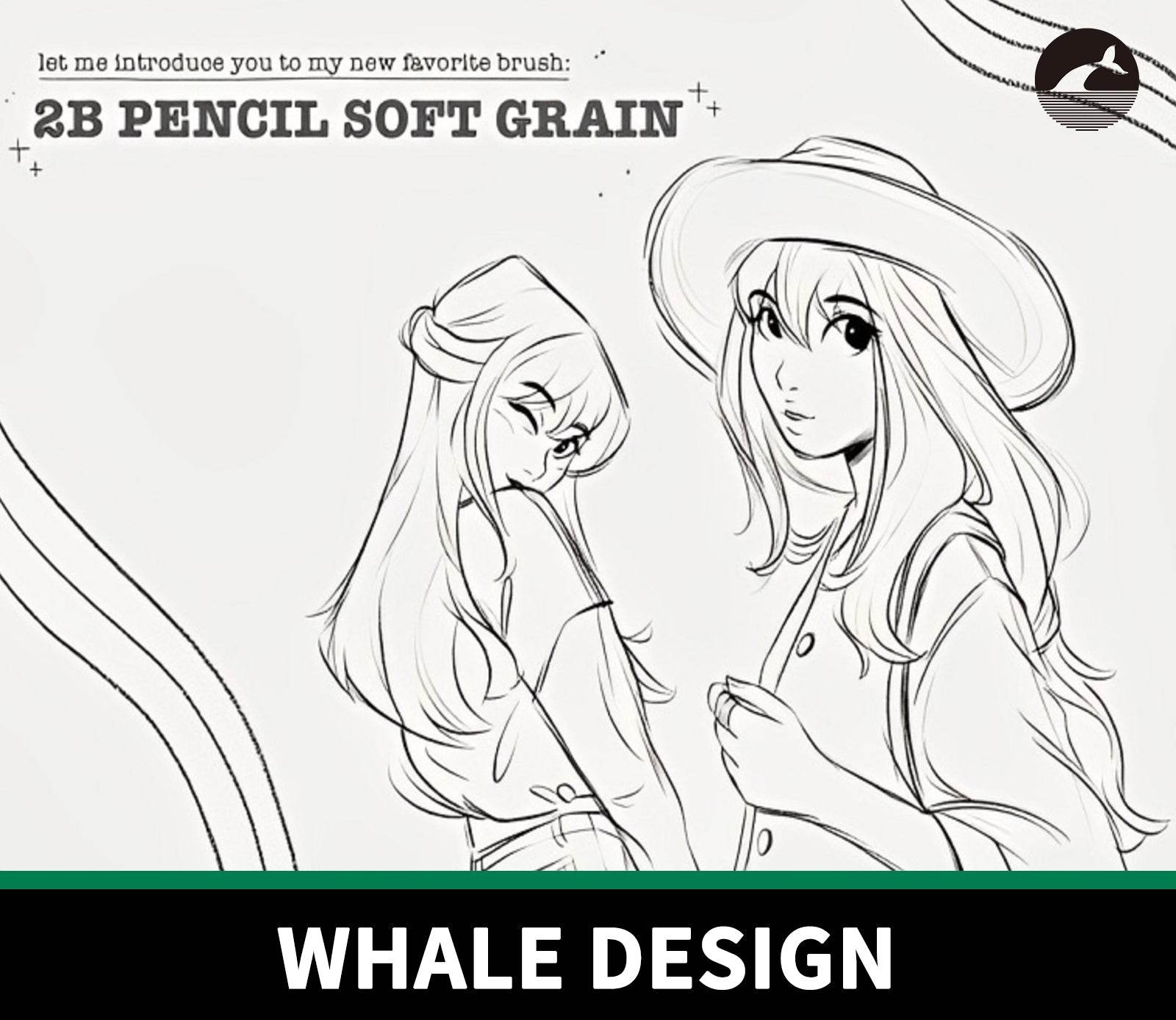 760 New Brush: 2B Pencil with Soft Grain - whaledesign