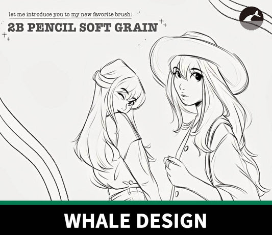 760 New Brush: 2B Pencil with Soft Grain - whaledesign