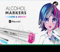 782 Procreate Alcohol-Based Marker and Textured Paper - whaledesign