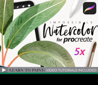 783 Procreate Stunning Watercolor Tool Set - whaledesign