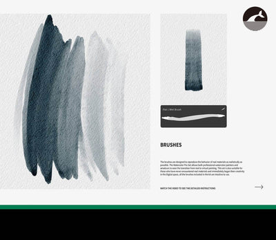 789 Watercolor Brushes Created by SC - whaledesign