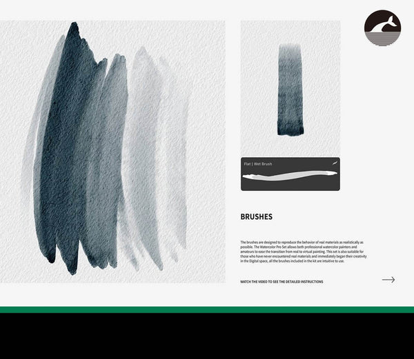 789 Watercolor Brushes Created by SC - whaledesign