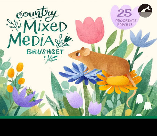 794 Procreate Country Style Multi-Function Brush Set - whaledesign