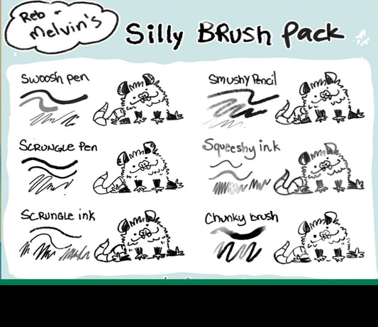 797 Reb & Melvin's Foolproof Brush Pack - Procreate - whaledesign