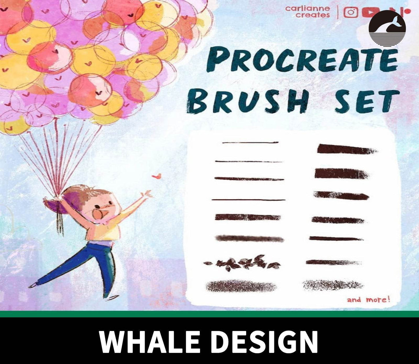 802 Carlianne Tipsey's Children's Illustration Brushes - whaledesign