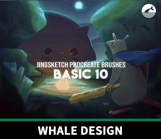 808 Jingsketch Brushes: 10 Basic Procreate Brushes - whaledesign