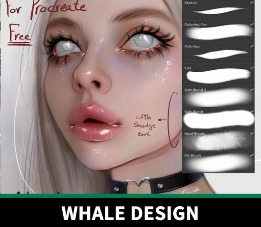 813 Caurlette's Procreate Basic Coloring Brushes - whaledesign